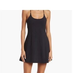 Zella black racer back dress with built-in bra & shorts tennis pickleball